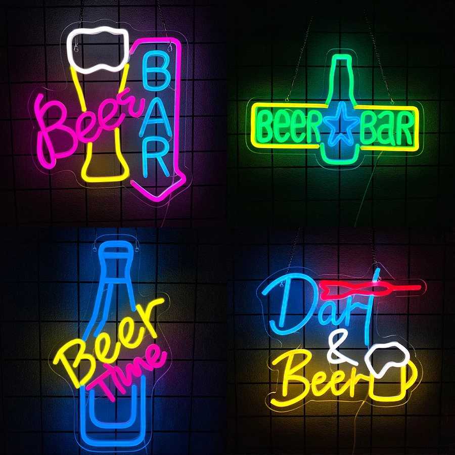 Beer Neon Sign For Wall Decor LED Neon Light For Man Cave Beer Bar Pub Store Bedroom Restaurant Club Hotel Party Gifts XJ250626