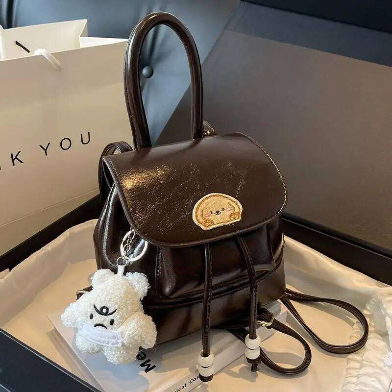 Women's Bags Designer South Korean Ins Girl Female Package New Bagpack Autumn Winter Retro Fashion Backpack Niche High-Grade Sense Crossbody Bag