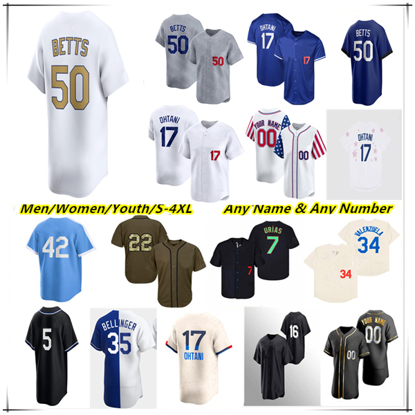 Shohei Ohtani Baseball Jersey Freddie Freeman Mookie Betts Yoshinobu Yamamoto Andy Pages Teoscar Hernandez Max Muncy Michael Conforto Hyeseong Kim Edman Smith 4XL