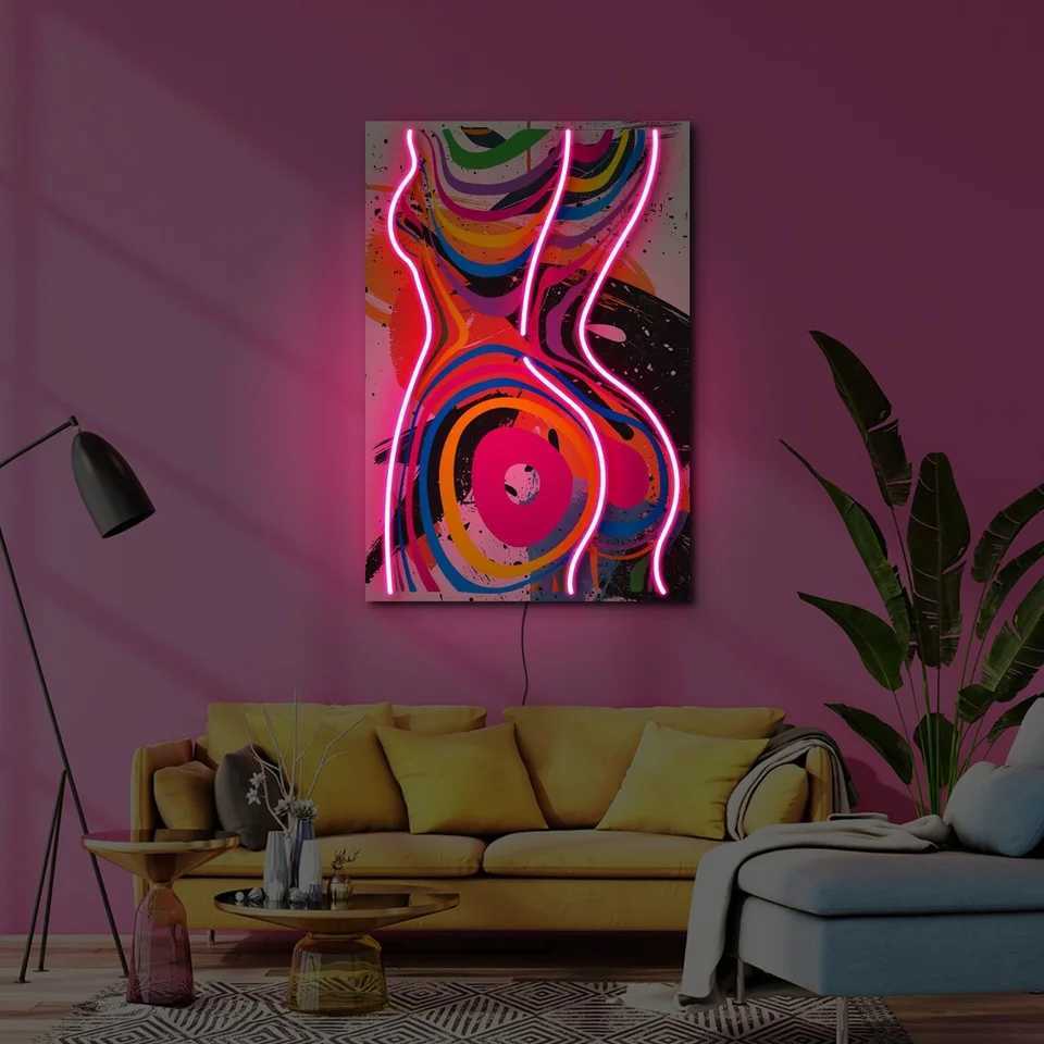 Woman Body Neon Sign Woman Body Wall Art Girl Neon Sign Pop Art Neon artwork Large Bedroom Art Sign XJ250626