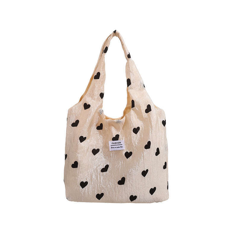 Chinese Style Free shipping Cloth for Women 2024 Spring New Fashion Heart Tote Casual Large Capacity Shopping Bag
