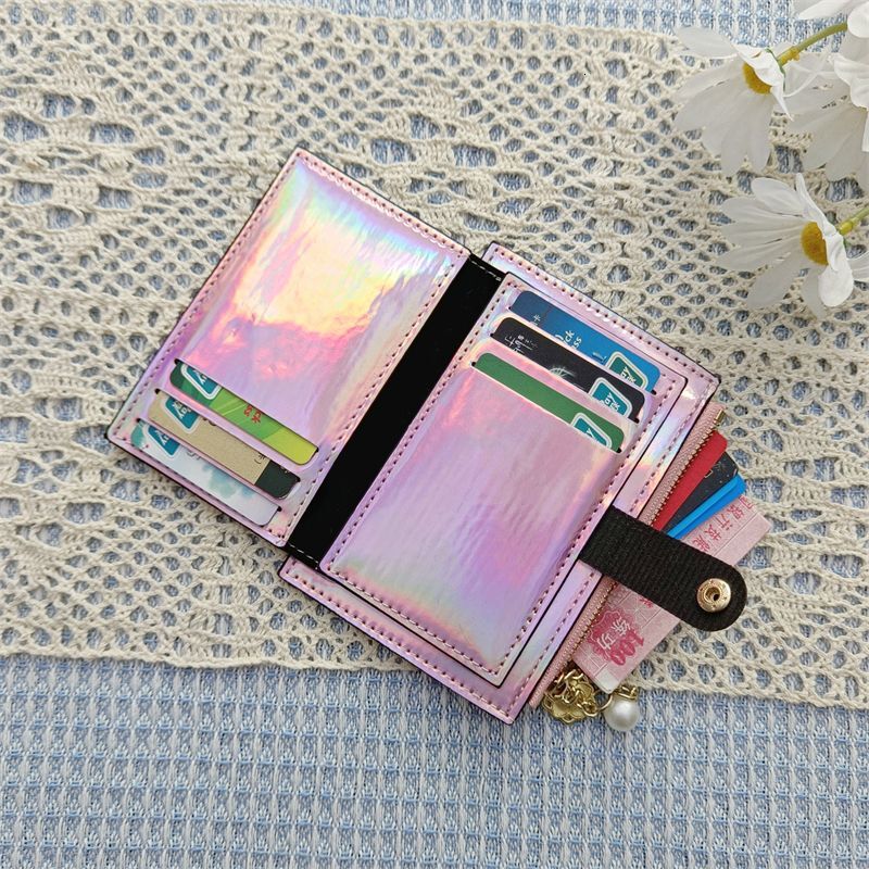 New Designer Wallet Wallet Men Unisex Storage Travel Classic Genuine Leather Mini Magnetic Multiple Card Slots Blue White Coin Pocket Card Holder Long