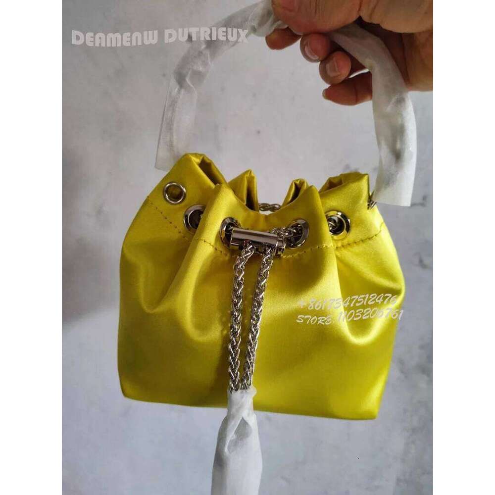 Fuchsia Crystal Bracelet Clutch Bon Pink Women Elegant Dress Silk Glitterati Tassel-Tie Bling Party Riband Mini Bag