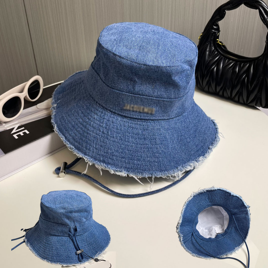 French Jacquard fashion designer Large Brim bucket hat classic men's and women's caps Le Bob Artichaut same high-quality silver logo fisherman Caps