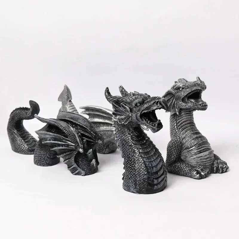 Dragon Sculpture Resin Giant Lawn Sculpture Gothic Fantasy Character Art Garden Terrace Statue Decoration X250627