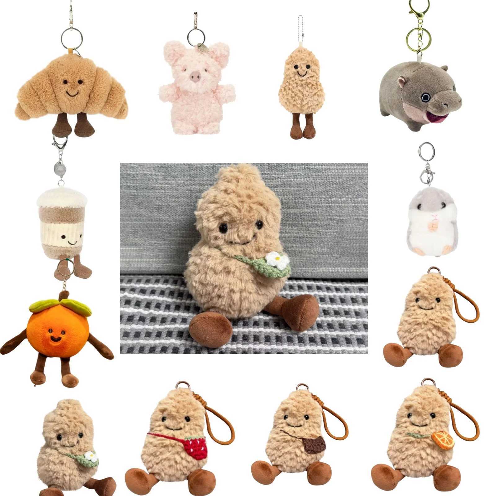 Jelly Cat Keychain Kawaii Plush Toys Cartoon Dolls Childrens Gifts Novelty Funny Keychain For Hanging On Mobile Phones Or Bags XJ250627