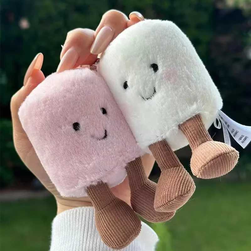Jelly Cat Plush Cotton Candy Two Tone Cute Soft Two Tone Keychain Bag Pendant Plush Accessories Doll Car Pendant Birthday GiftsXJ250627