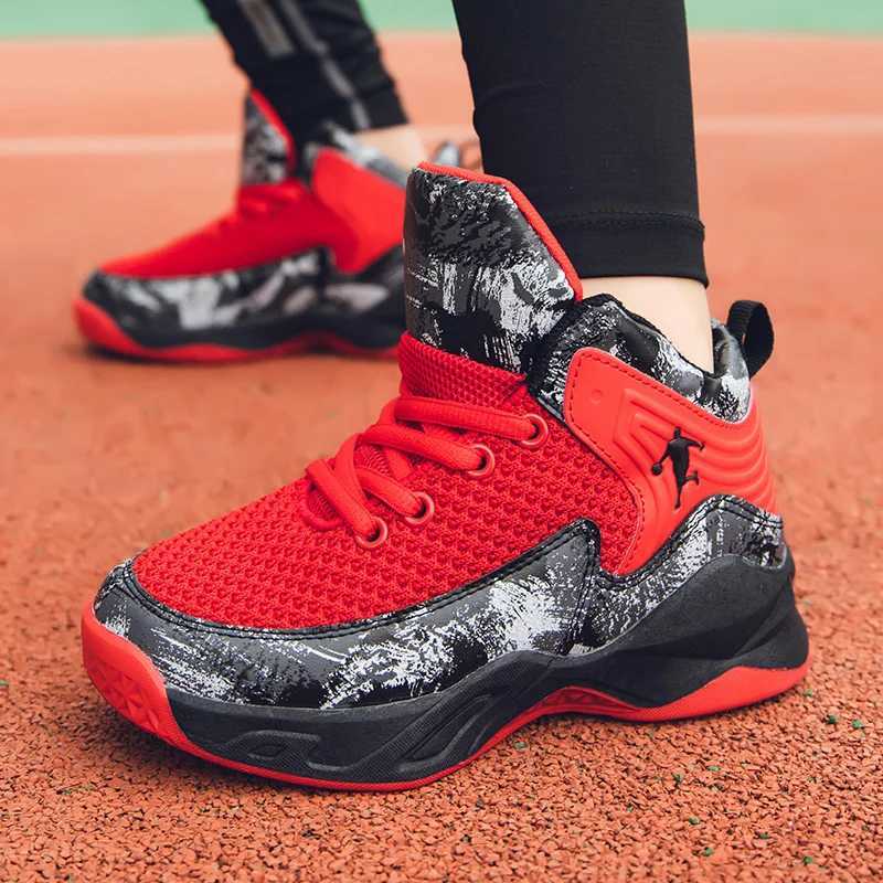 Hot Sale Brand Kids Basketball Shoes Outdoor Comfort Sports Shoes for Boys High Top Basketball Sneaker Boy Basket Trainer Shoes W250627