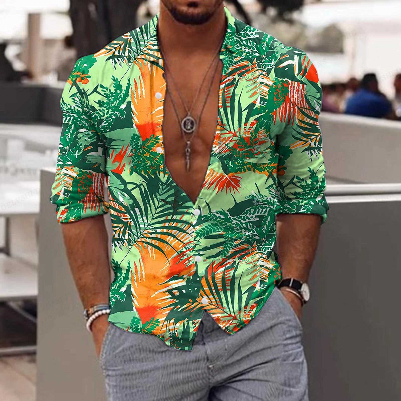 Mens Floral Shirt Tropic Leaf 3D Print Shirts Men Fashion Hawaiian Shirt Casual Beach Short Sleeve Blouse Mens Lapel Shirt Boy W250627