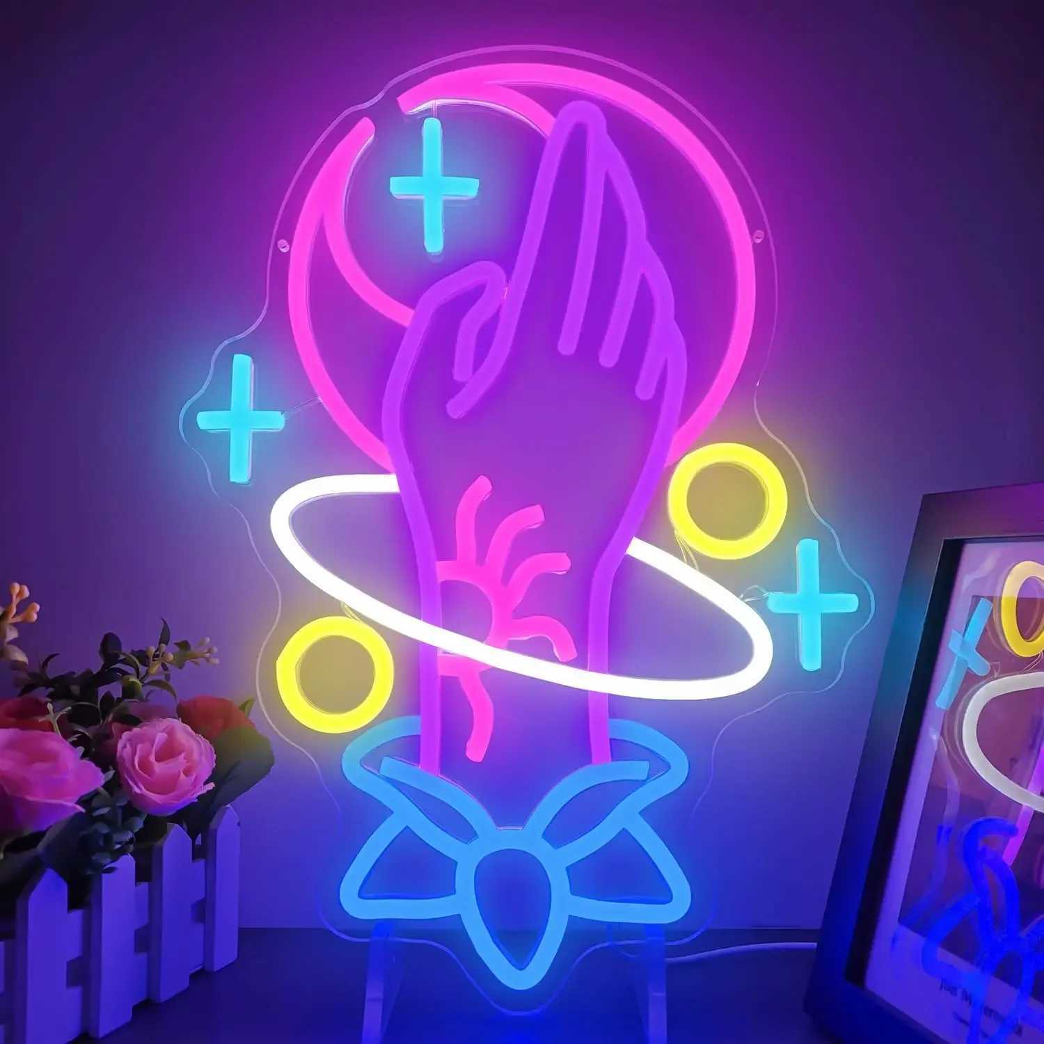 Spiritual Hand Neon Sign Tarot Neon Signs for Wall Decor Magic Hand LED Neon Light Signs for Room Wall Decor Business Neon Light XJ250626