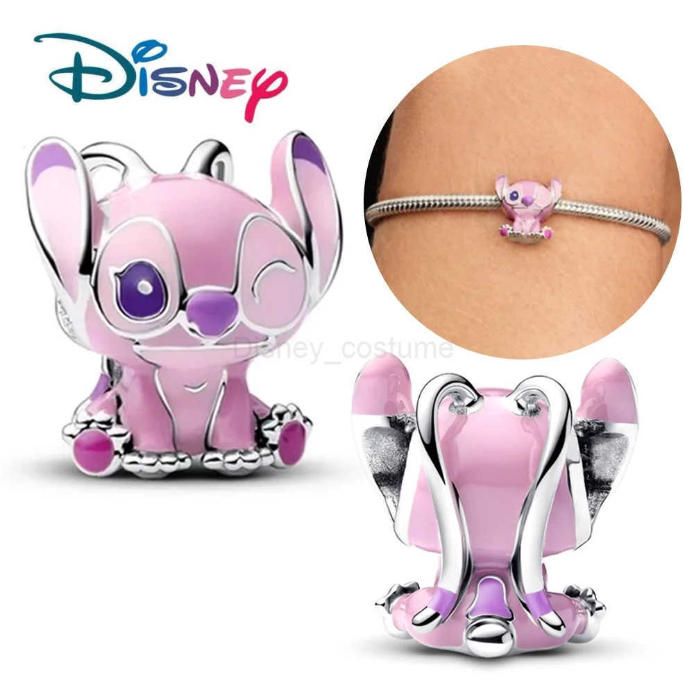 Disney s Popular Cartoon Stitch And Angel Charm Beads Suitable For Female DIY BraceletsSymbolizing Friendship Pendant Gifts X250627