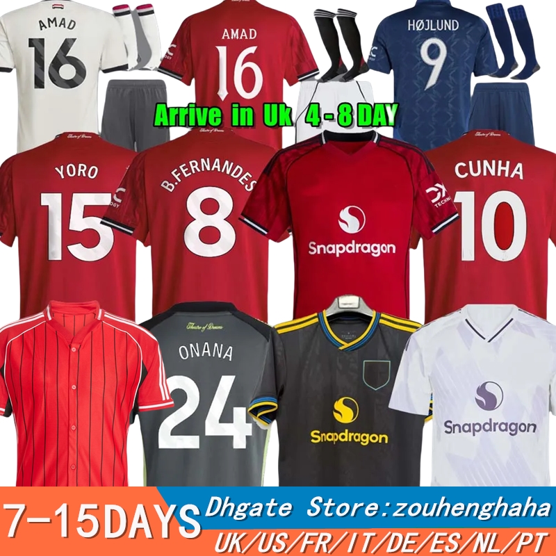 25 26 Mancheste united Soccer Jersey Fans Player ERIKSEN B.FERNANDES RASHFORD Men Kids 2025 2026 CASEMIRO GARNACHO MOUNT MARTINEZ football shirt