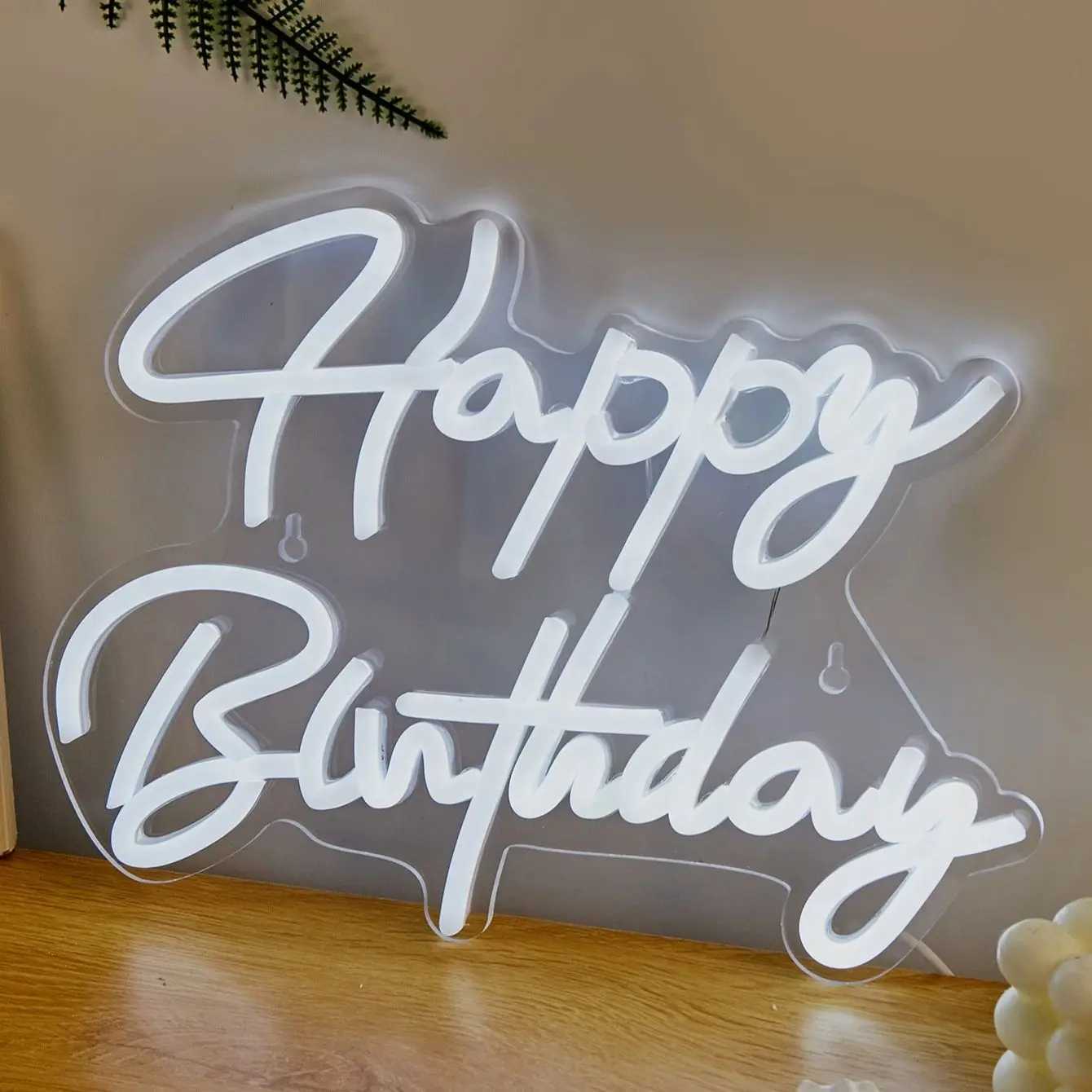 Chi-buy LED Neon Italic happy birthday USB Powered Neon Signs Decor Lamp Signs Birthday Gift Wall Art For Bedroom Room Bar ShopXJ250626