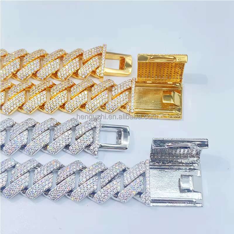 16MM 18K Gold Plated 925Silver All Sizes Available Mens Moissanite Diamond IcedOut Cuban Chain Necklaces