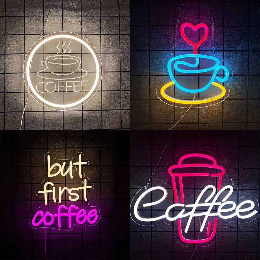 Neon Coffee Sign Coffee Cup LED Icon Handmade Used for Family Gatherings Coffee Shop Art Wall Decor USB Power Supply. XJ250626