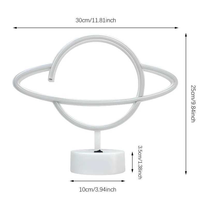 Pink Blue Planet neon sign Light USB/ battery dual purpose LED Lamp for Birthday Wedding Party Wall Camping Summer Home decor XJ250626