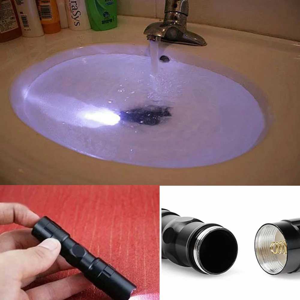 1PCS Portable Waterproof Mini LED Flashlights Aluminum Small Electric Torch High Power Light For Night Fishing W250701