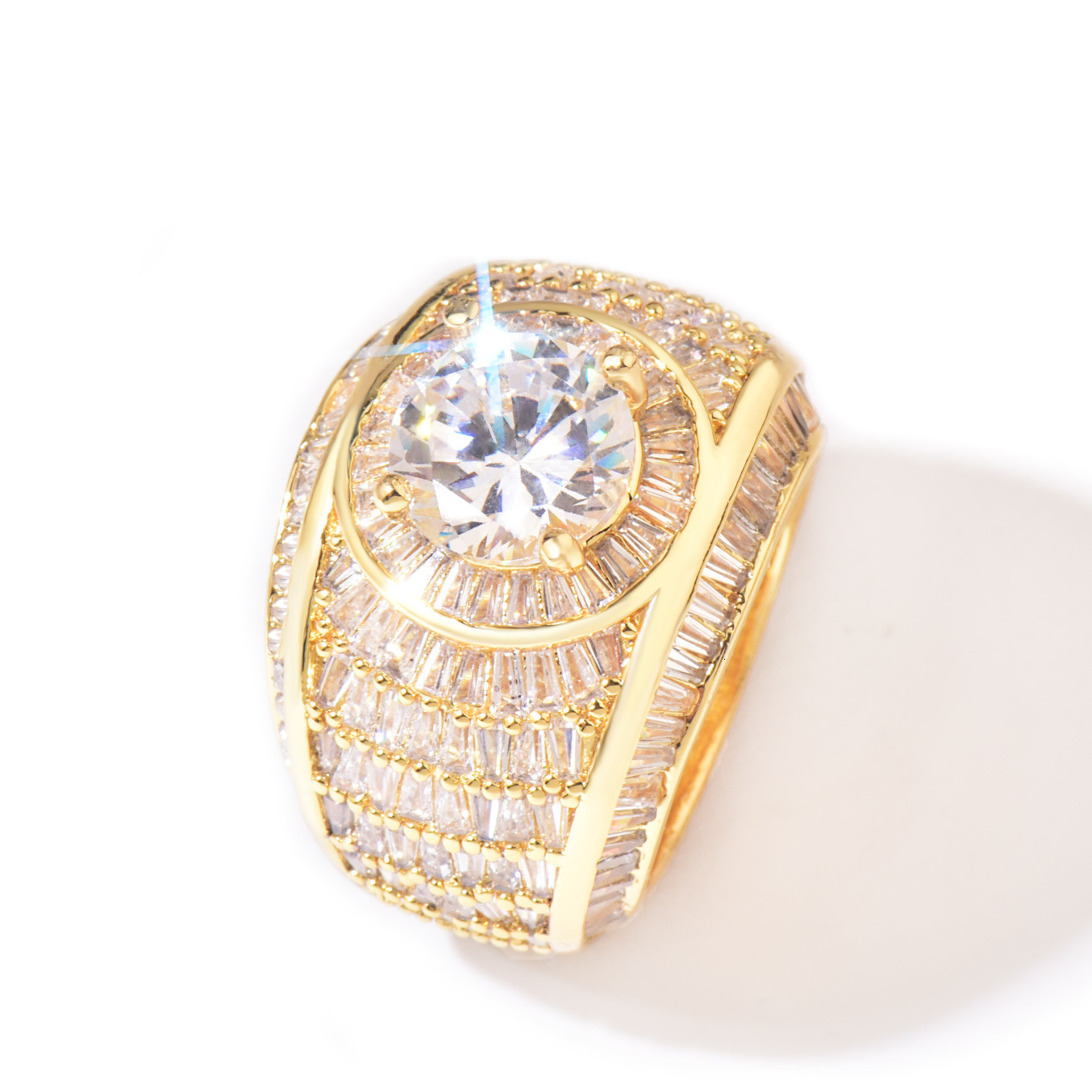 New Release Hip Hop Iced Out VVS Moissanite Men's Index Finger Ring Couple Trendy Edgy Engagement Bling Jewelry Passes the Diamond Tester