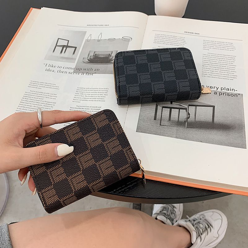 Designer Fashion Men S Travel Women Purse Modern Faux Leather Canvas High Capacity Coin Wallet Multi Shoulder Bag Magnetic Slot Blue Clip Credit Card