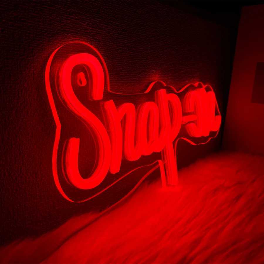 Snap-On Neon Sign Red Letter Billboard Sign USB Power Supply Luminous Home Decor Used For Garage Bar Game Room Wall Decor. XJ250626
