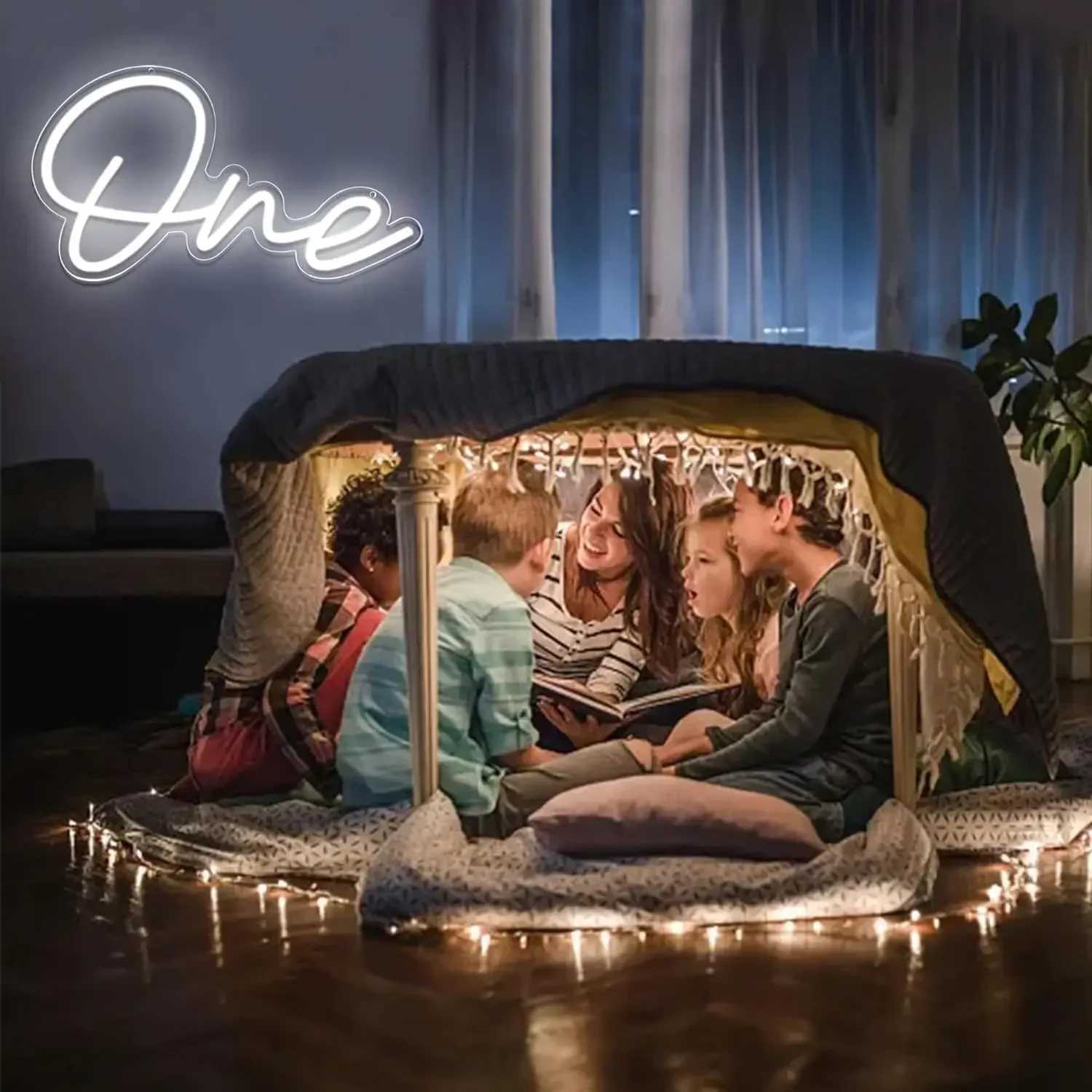 40.1*23cm One Neon Sign 1st Birthday LED Neon Light Sign for Birthday Party Wedding Gift Bedroom Night Light XJ250626