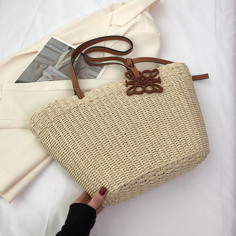 Straw Bag Tote Bag Designer Bag Fashion Shoulder Bag Woven Bag French Large Capacity Vegetable Basket Bag Summer Seaside Beach Bag Women's Crossb