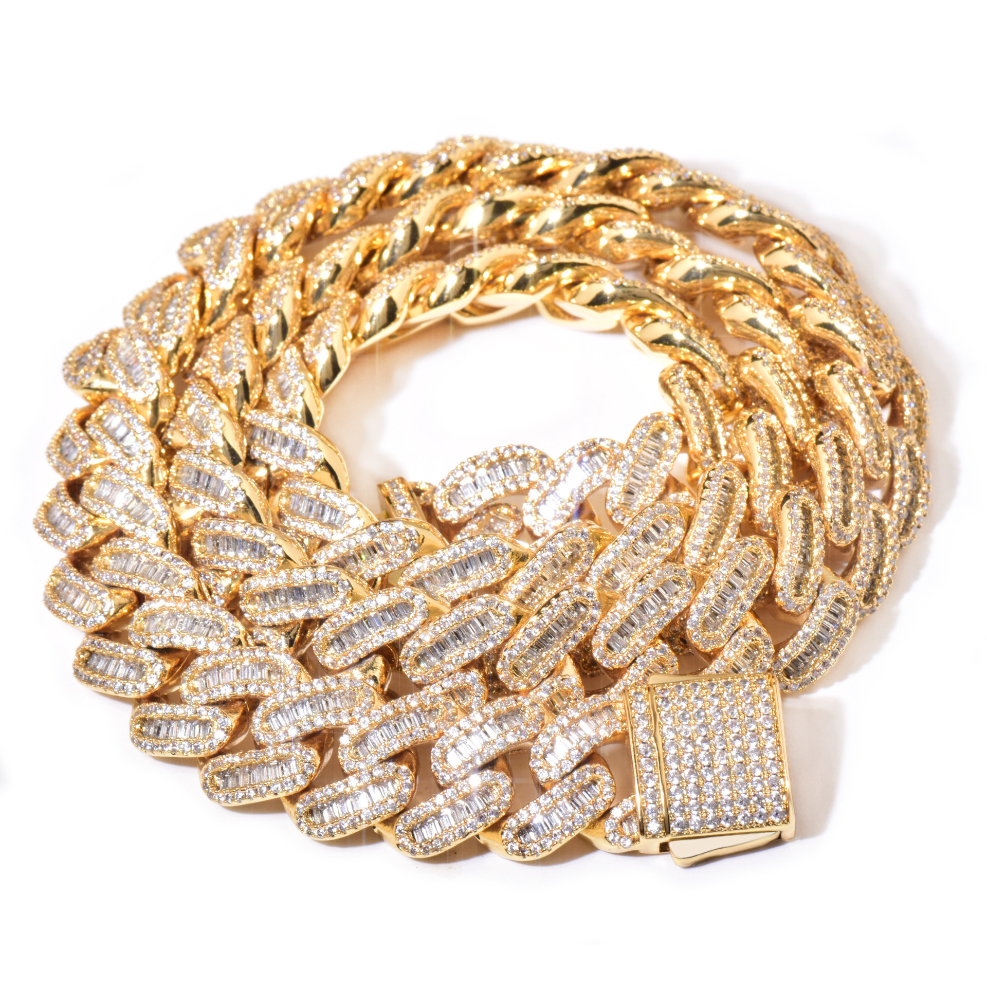 12mm Luxury VVS Moissanite Iced Out Hip Hop Men's Necklace Minimalist Trendy Versatile Statement Jewelry