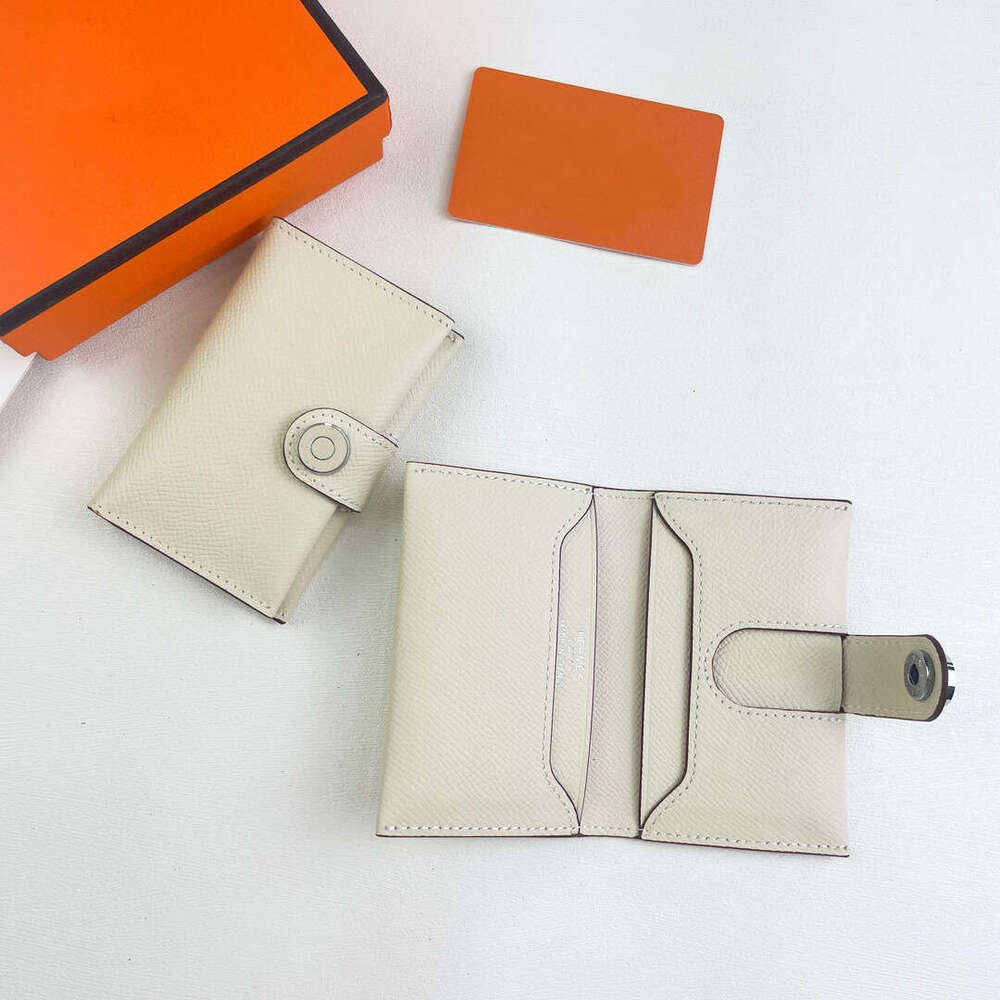 Elephant Gray EV Litchi Texture Compact Portable Practical Exquisite RMS Card Holder for Women wallet designer