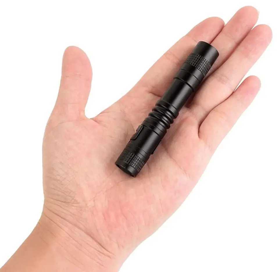 1PC Mini Pen LED Flashlight Waterproof Pocket Torch Powerful LED Lantern AAA Battery Powerful LED for Camping Hunting Wholesale W250701