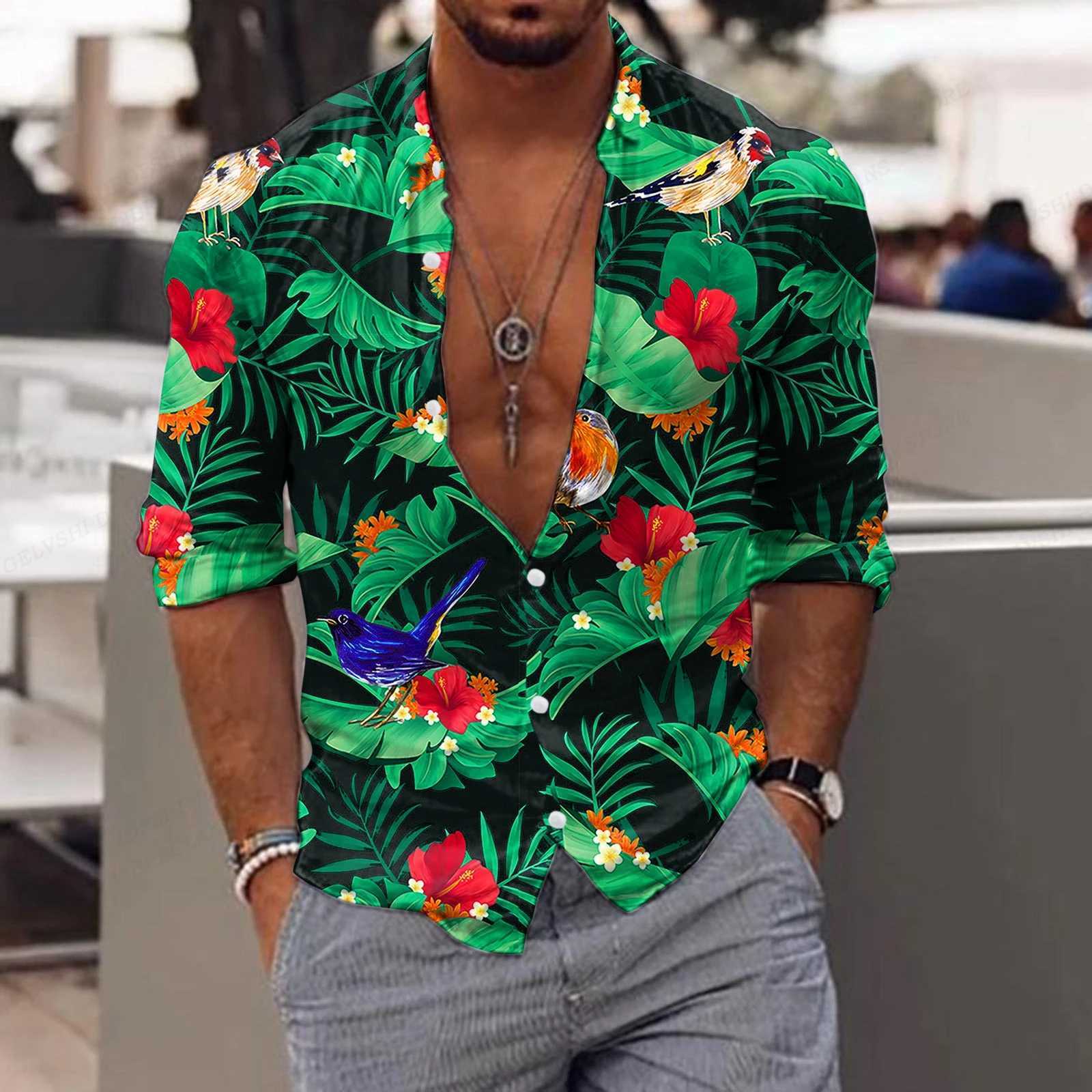 Mens Floral Shirt Tropic Leaf 3D Print Shirts Men Fashion Hawaiian Shirt Casual Beach Short Sleeve Blouse Mens Lapel Shirt Boy W250627