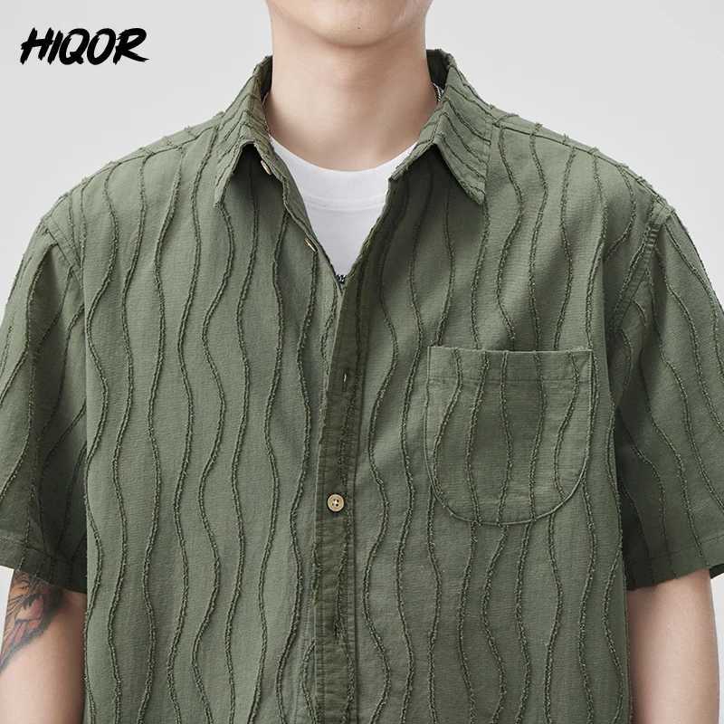 Summer Plus Size Mens Simple Solid Shirt Button Up Vacation Shirts Short Sleeve Shirts Casual Shirts for Men Vintage Cardigan W250627