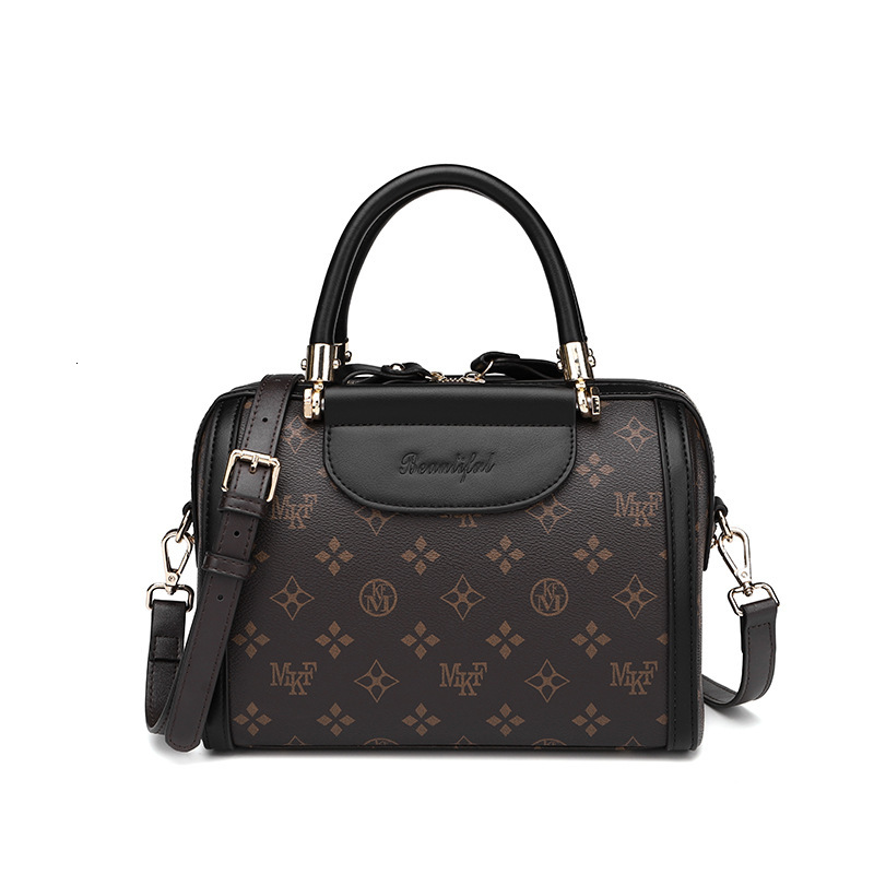 Free Shipping Designer Bag MKF New Fashion Boston Bag Printed Retro Pillow Bag Handbag Shoulder Crossbody Bag European And American Women's Bag