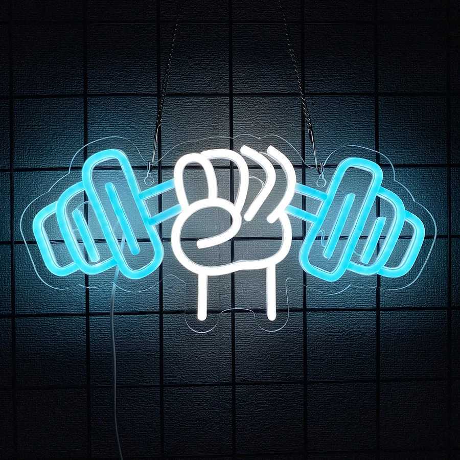 Fitness Neon Sign For Wall Decor LED Neon Light For Gym Wall Art Birthday Bedroom Gym Club Shop Decor Man Cave USB Power XJ250626