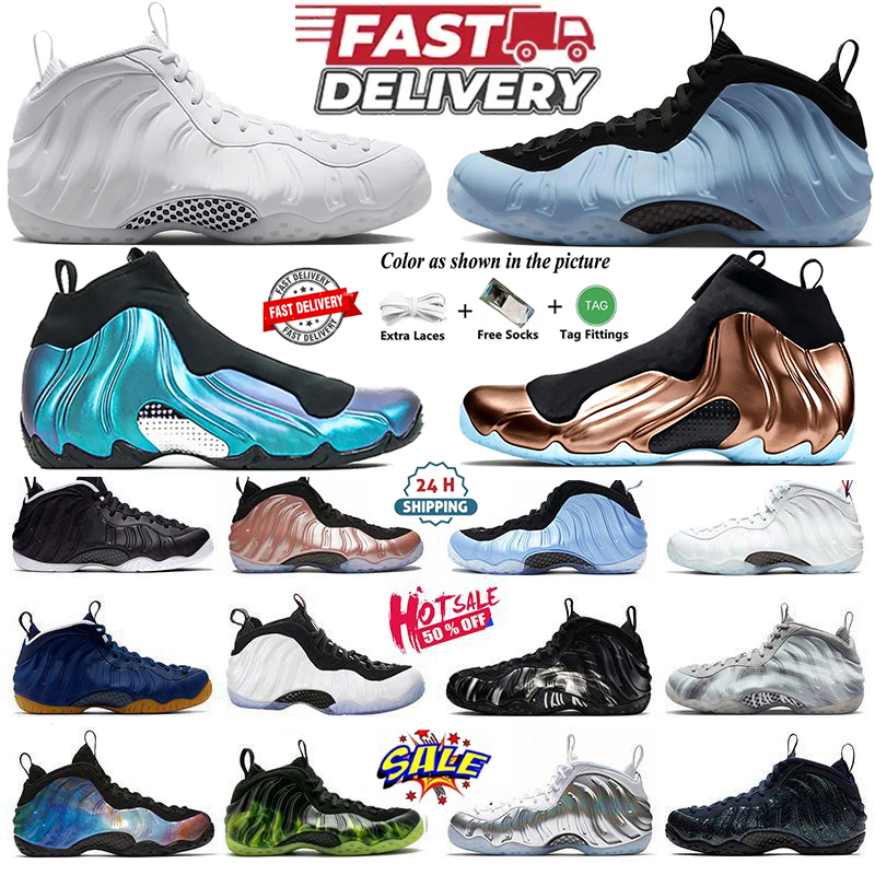 Foamposits One Penny Mens Basketball Shoes Dusty Cactus Psychic Blue Triple White Galaxy Royal Metallic Red Anthracite Black Volt Chrome Sports Sneakers 40-47