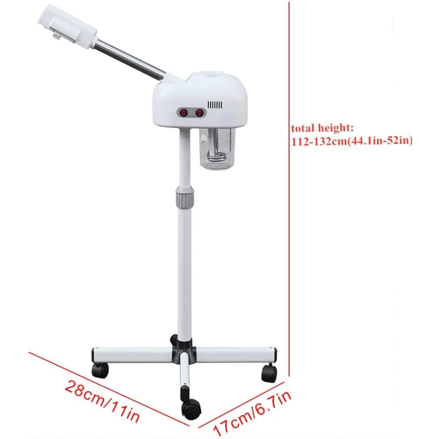 Professional Facial Steamer for Beauty Salon Home Steam Machine with 360 Degree Rotating Nozzle for Cleansing Skin Unclogs Pores 250624