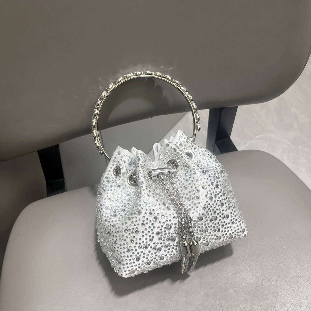 Women's Bags Designer Handmade Rhinestones Evening Clutch Bag Purses And Handbag Designer Shoulder Shiny Crystal Clutch Purse Bucket Bag