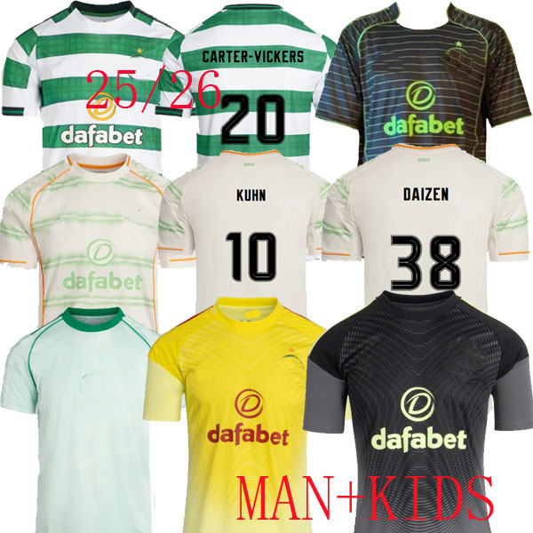 2025 soccer jerseys celticc 120 years limited-edition KYOGO JOTA ETI 24 25 26 Men Kids MCGREGOR football shirts special Origins MATCH Irish THIRD home away