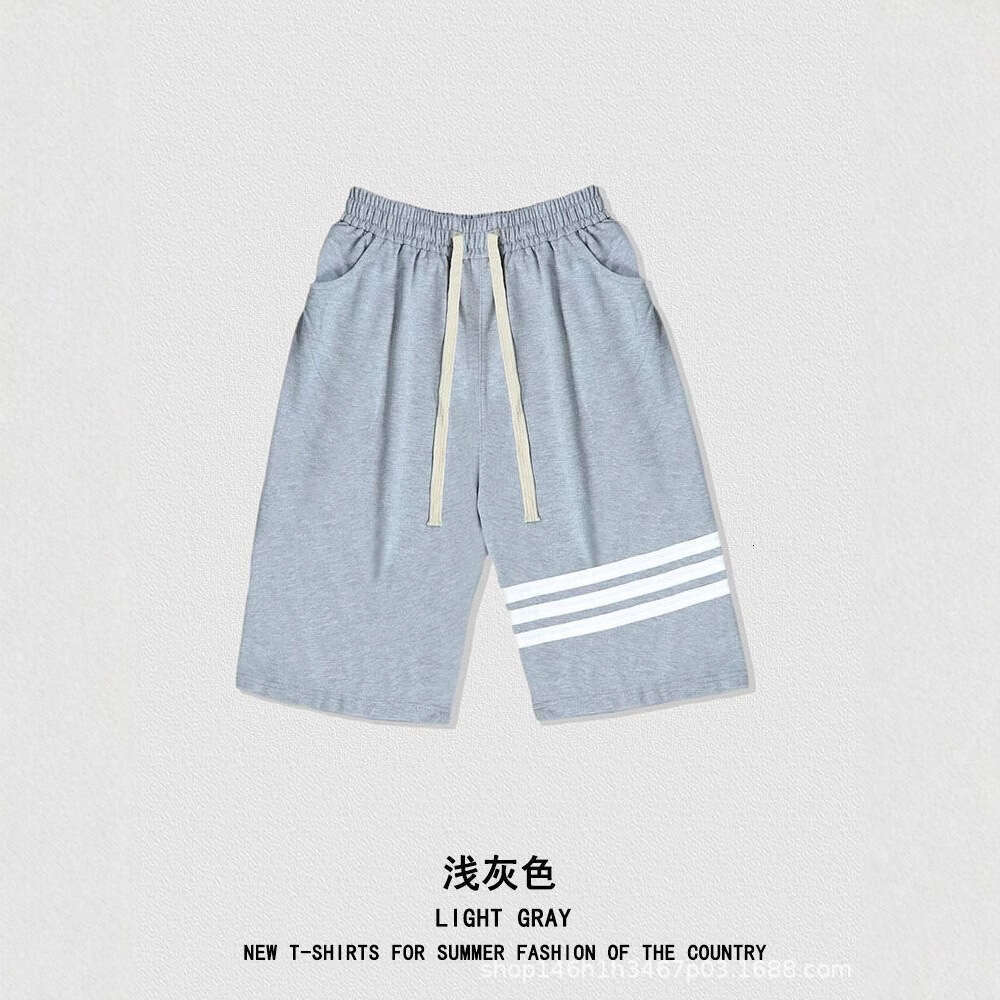 American Street Style Loose Three-Stripe Shorts for Men Summer Outdoor Plus Size Five-Point Casual Pants 5-Point Pants Mens Pants