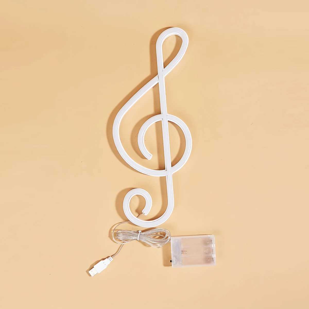 Chi-buy Music Note LED Neon sign USB Powered Or Battery Power Supply Neon Signs Night Light For Bedroom Living Room Decor Lamp XJ250626