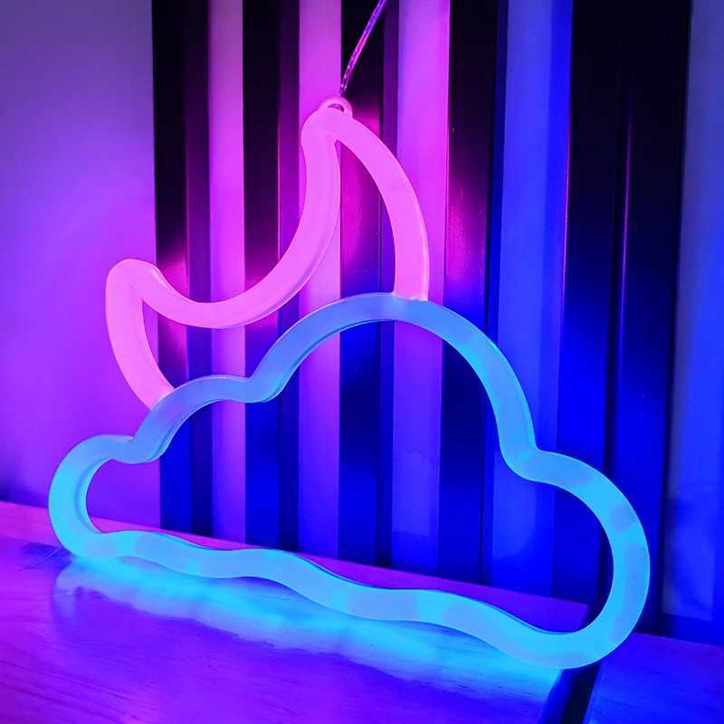 Moon Neon Signs Light LED Atmosphere Lighting with Base Wall Lamp for Birthday Party E-sports Room Camping Summer Decor XJ250626