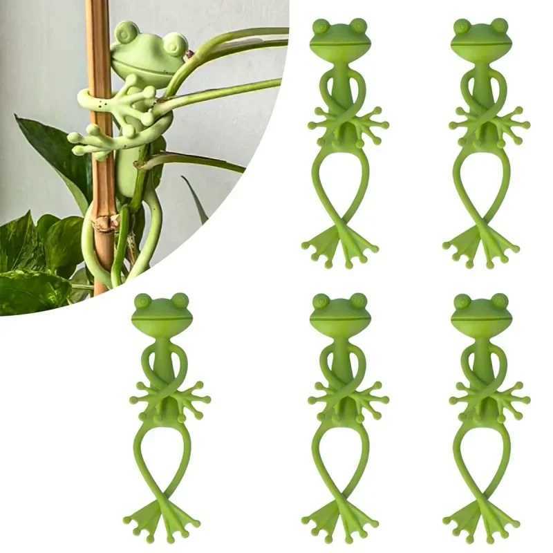 Frog Shaped Plant Tie Reusable Cable Wire Garden Plant Vine Flower Vegetable Clip Adjustable Flexible Supporter For Stem X250627