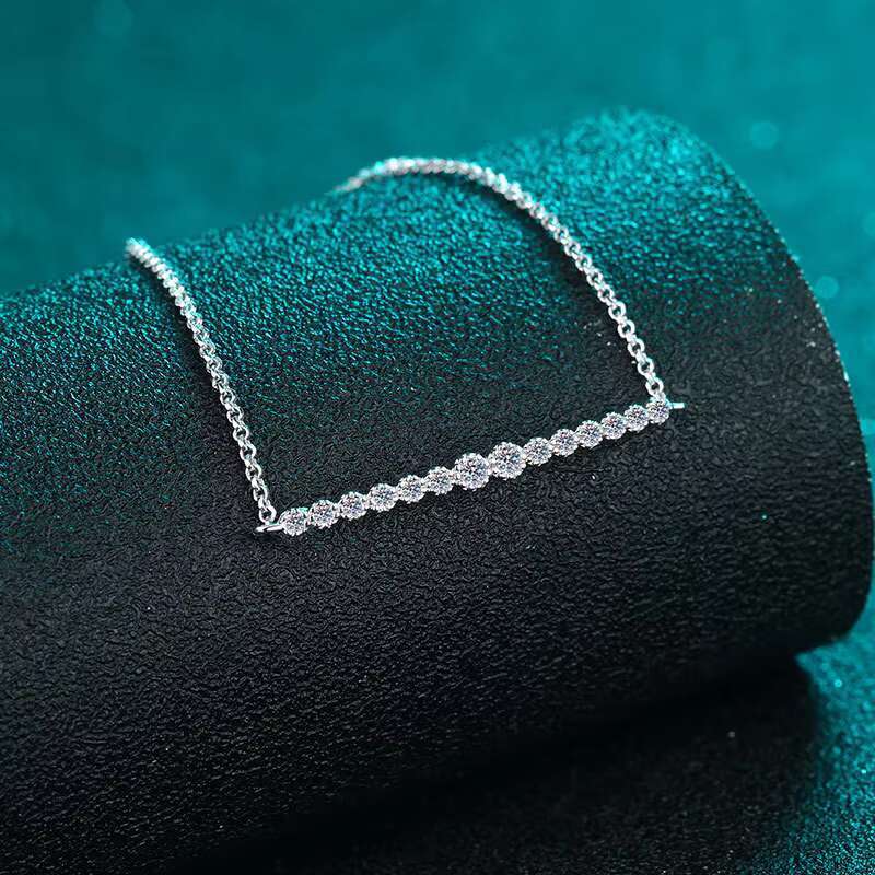 Factory Wholesale S925 Silver D Color 14 Tiny Moissanite High Quality Pass Diamond Tester Charm Moissanite Bracelet for Women