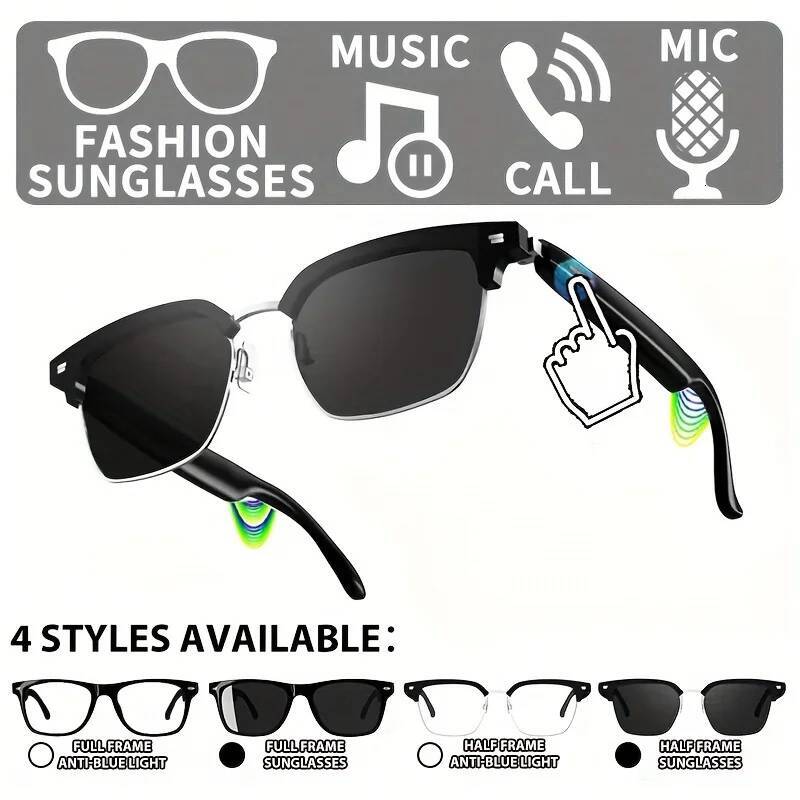 New Smart Glasses With HIFI Sound Quality, Music Playback, Suitable For Hiking, Outdoor Activities, Gifts .