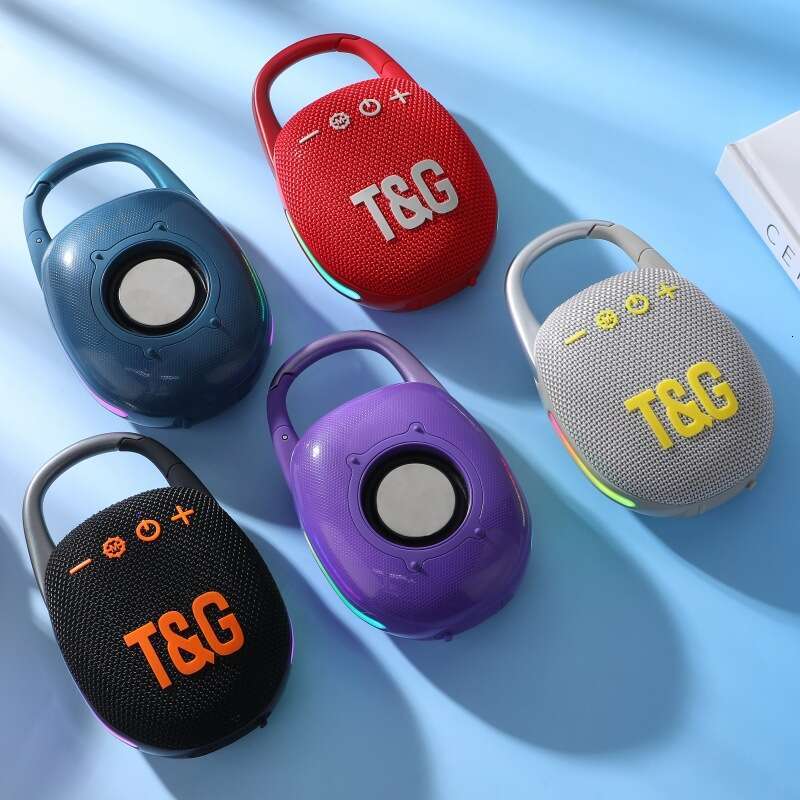 New TG447 Bluetooth Outdoor Mini Hiking Desktop Portable Wireless LED Light Subwoofer Gift Speaker