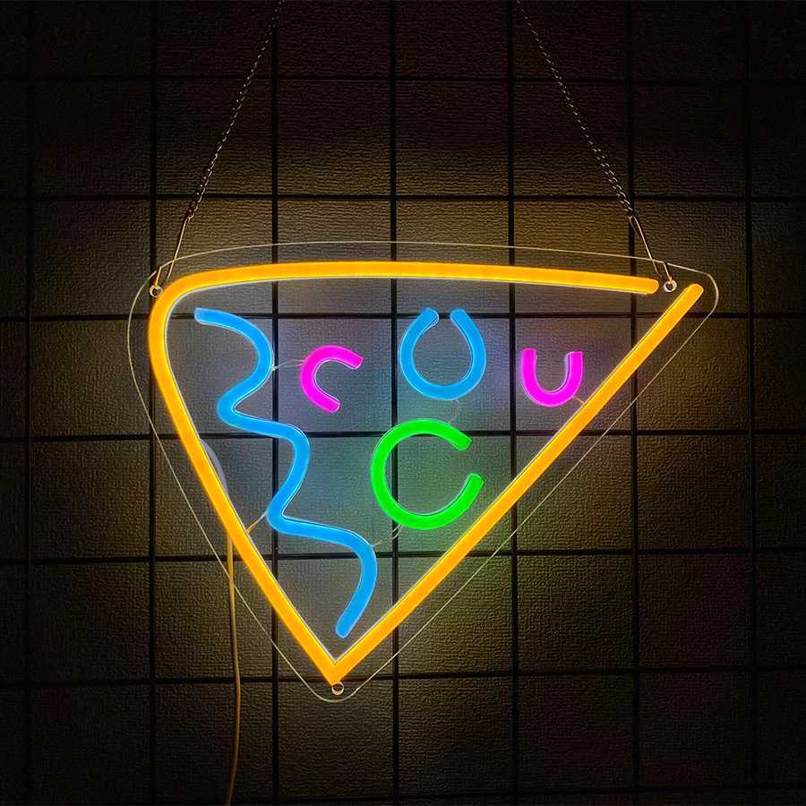 Fast Food Series Neon Sign Hot Dog Burger LED Icon USB Powered Used for Restaurant Fast Food Restaurant Store Business Decor XJ250626