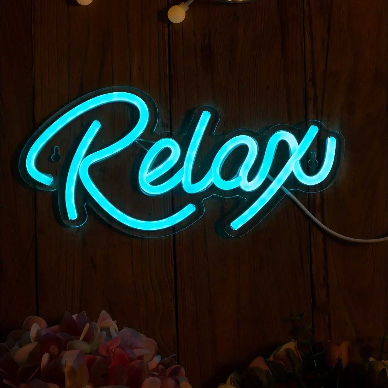 Relax Neon Light USB LED Sign For Home And Party Decor - Relaxing Letter Design For A Relaxing AtmosphereXJ250626