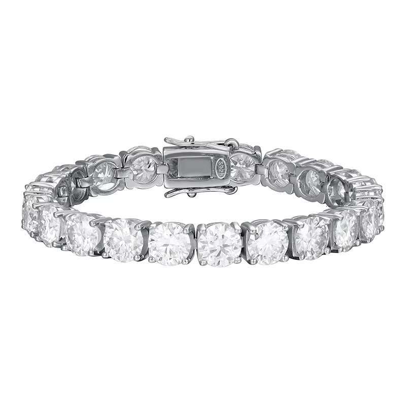 European and American high-end 1 ct 2 ct moissanite bracelet S925 sterling silver fashion tennis bracelet
