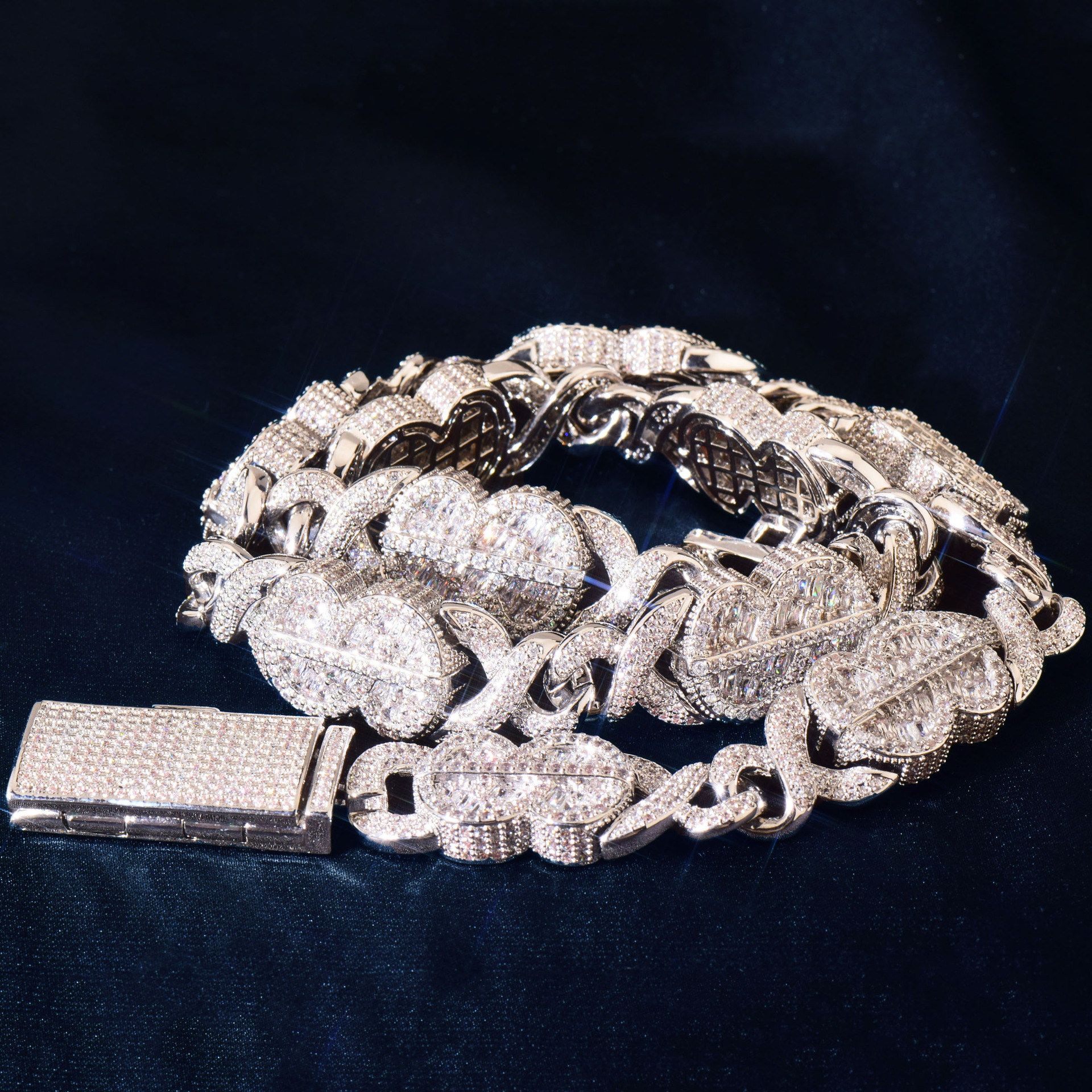 New Release Luxury VVS Moissanite Iced Out Hip Hop Infinite Dollar Sign Chain Multi-Size Bling Versatile Statement Necklace Passes the Diamond Tester