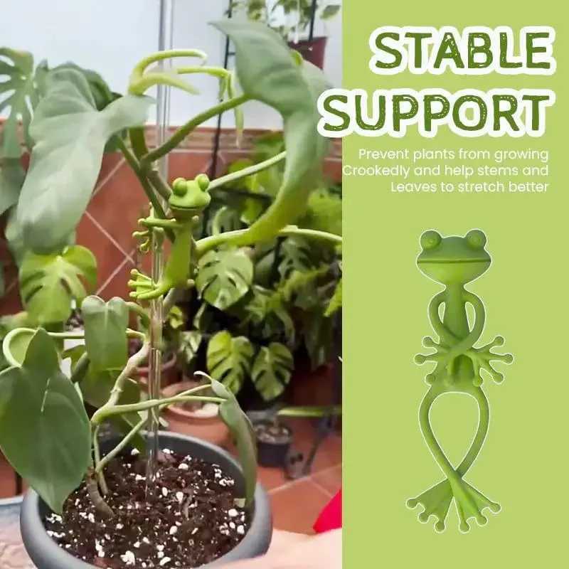 Frog Shaped Plant Tie Reusable Cable Wire Garden Plant Vine Flower Vegetable Clip Adjustable Flexible Supporter For Stem X250627