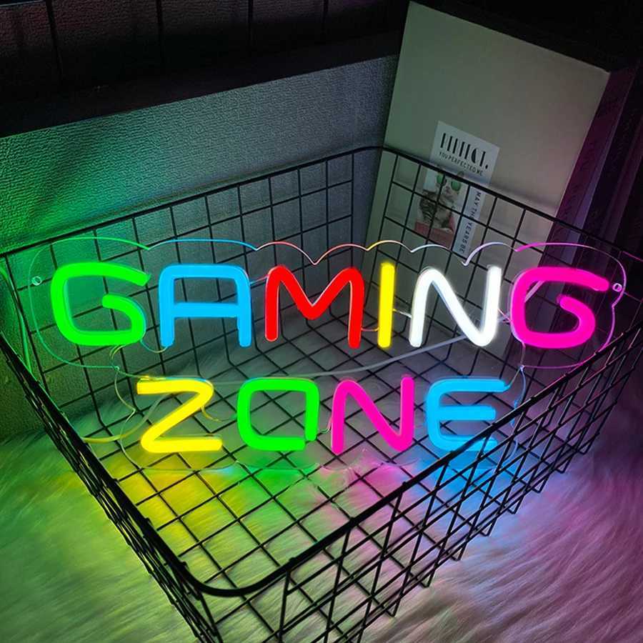 Gaming Zone Neon Sign for Wall Decor LED Neon Light for Game Room Bedroom Gifts for Gamer Gamer Birthday Party Decorations XJ250626